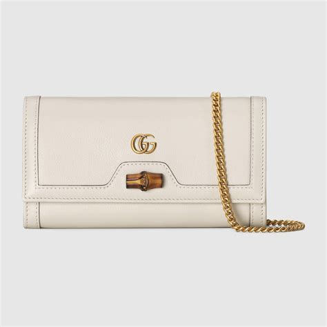 gucci white wallet on chain